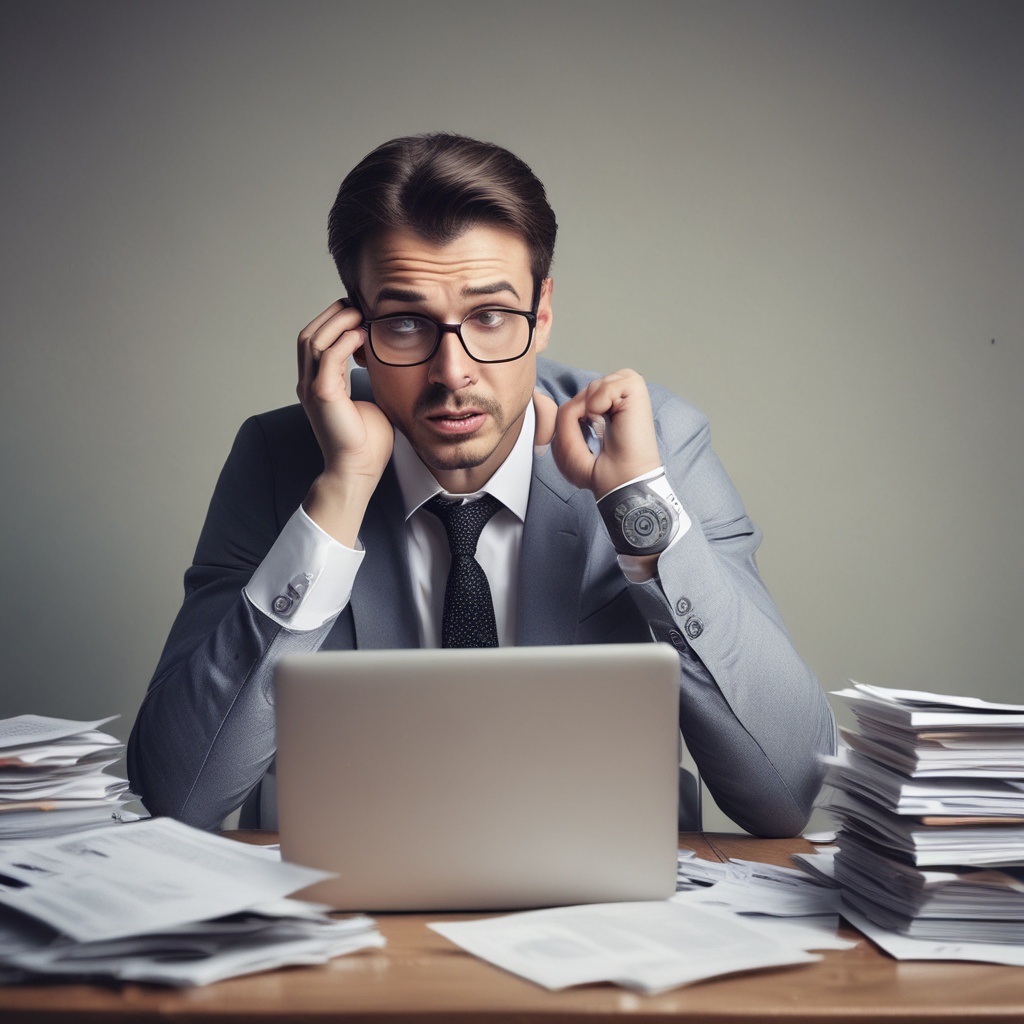 Stressed businessman